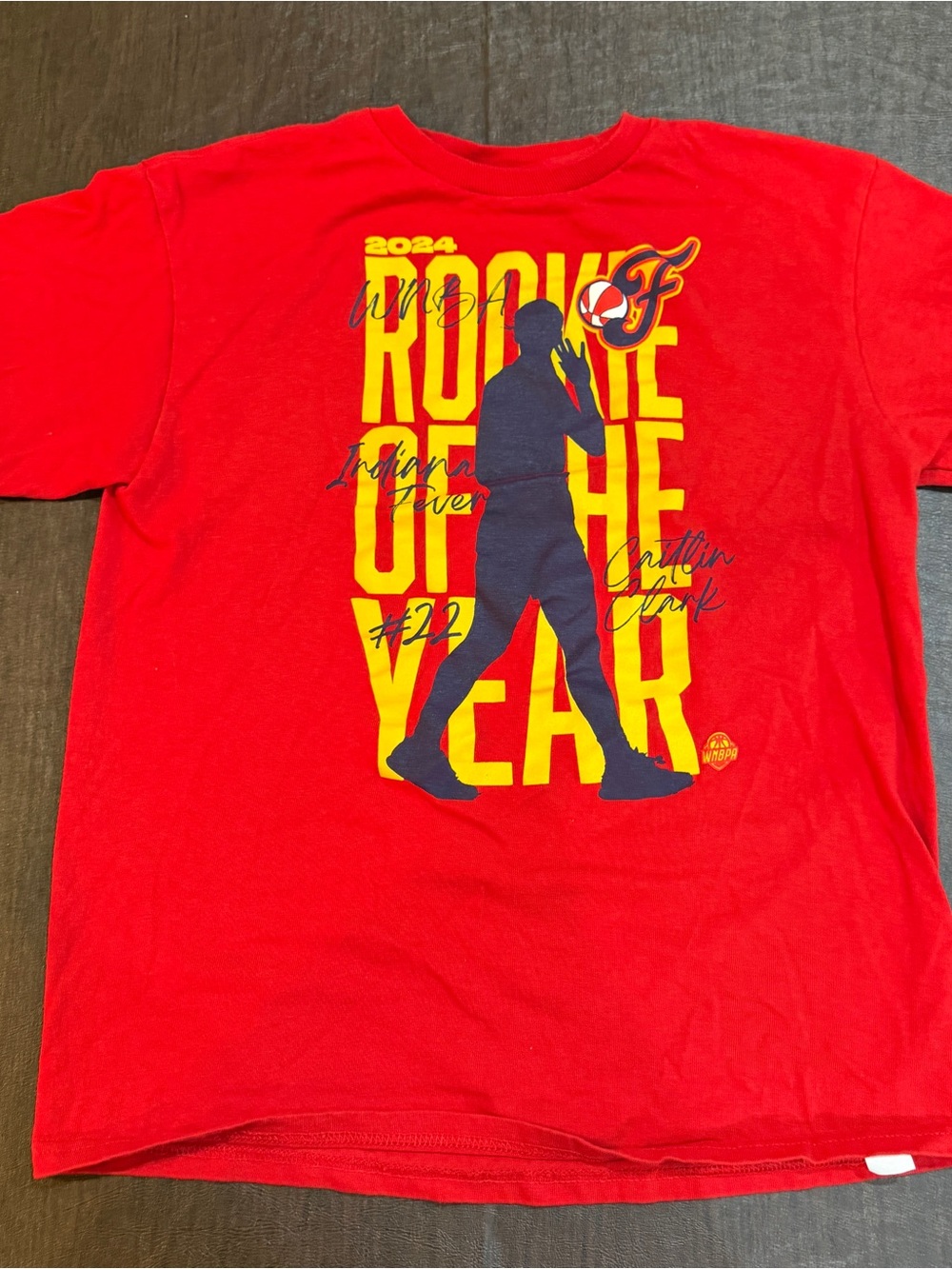 Indiana Fever 2024 Caitlin Clark Red 'Rookie of the Year' Graphic Tee Sz L
